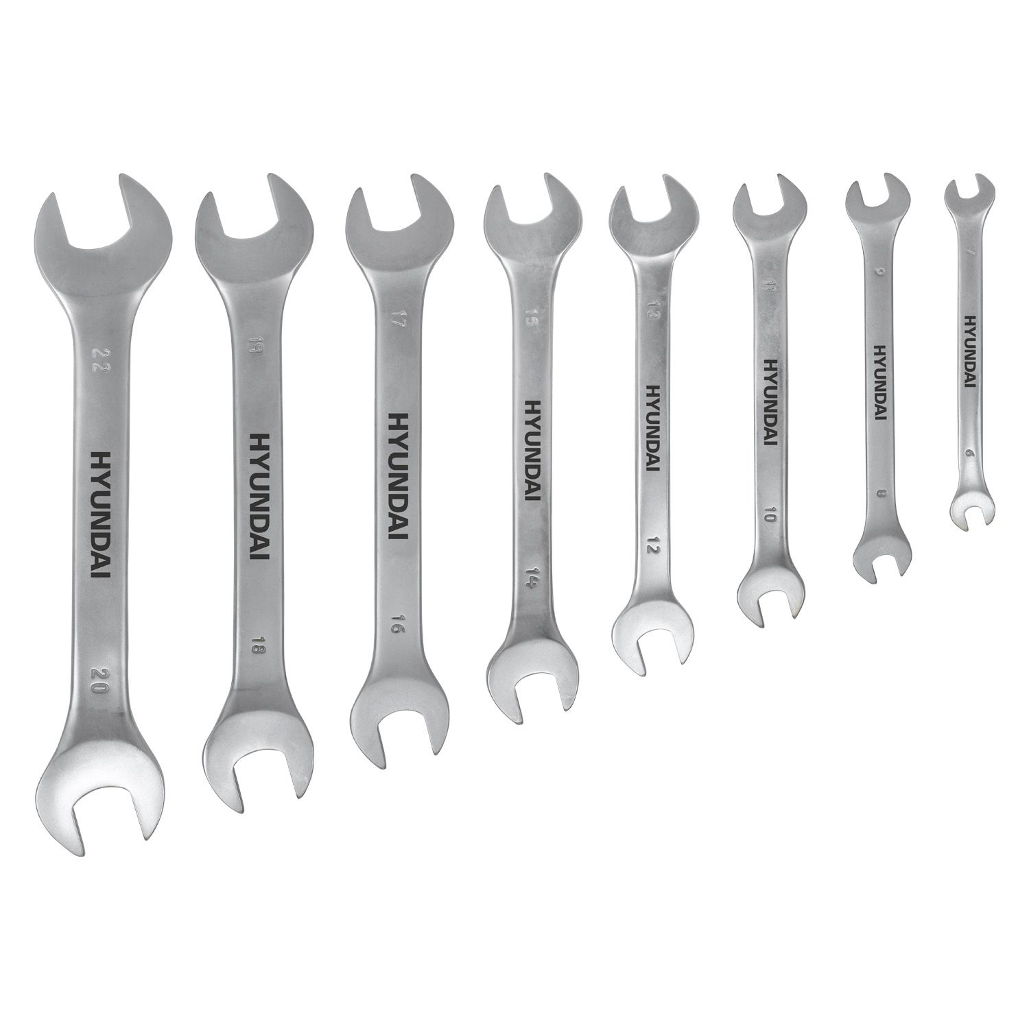 Hyundai eliptical double open end spanner 8 pcs