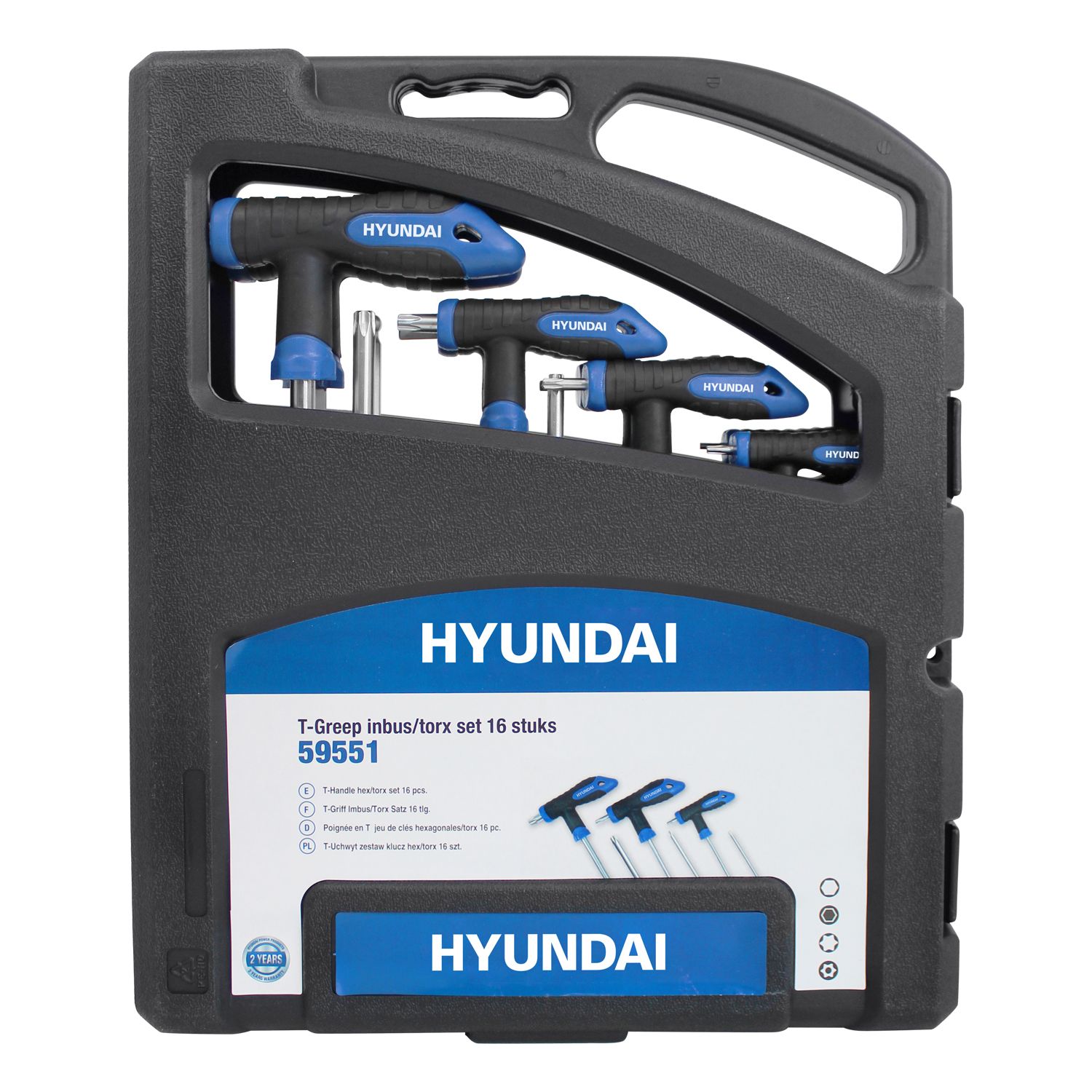 Hyundai T-handle key set 16 pcs